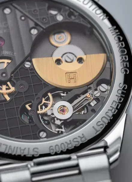 Superjust caseback with MicroReg movement