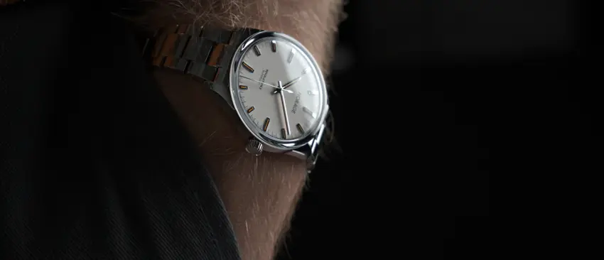 Superjust Chalk White on the wrist