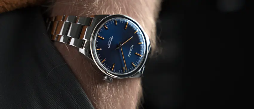 Superjust Harbor Blue on the wrist